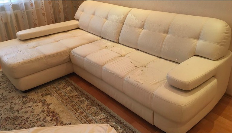 Обивка углового дивана